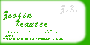zsofia krauter business card